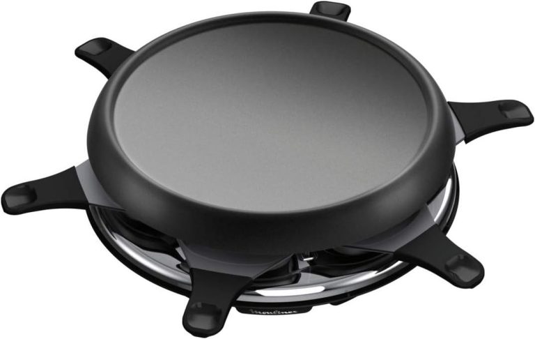 Moulinex Accessimo Raclette Plancha Crêpier 6 Coupelles Noir 3 Fonctions RE151812